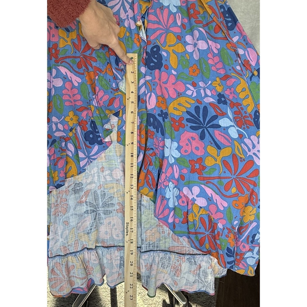 Sugarlips Maxi‎ Dress Womens XL Floral Wrap Cottagecore Boho Hippie Feminine - Picture 9 of 10